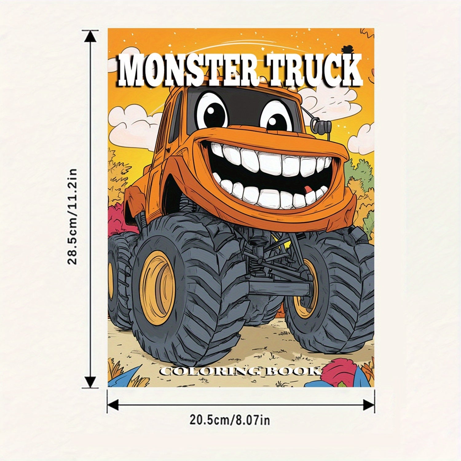 Monster Truck Coloring Book: Fun Activity for Kids & Adults