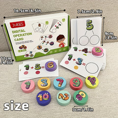 Wooden Number Chess for Kids: Early Math Addition Subtraction Set