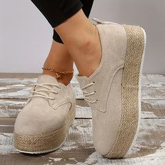 Women's Platform Lace Up Espadrille Shoes Lightweight & Comfortable