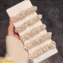 Polka Dot Pattern Scrunchies Hair Tie Style Hair Rope Sweet Hair Accessories Pon
