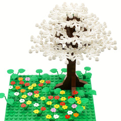 90pcs Building Blocks Tree Set DIY MOC City Street View Road Garden Jungle