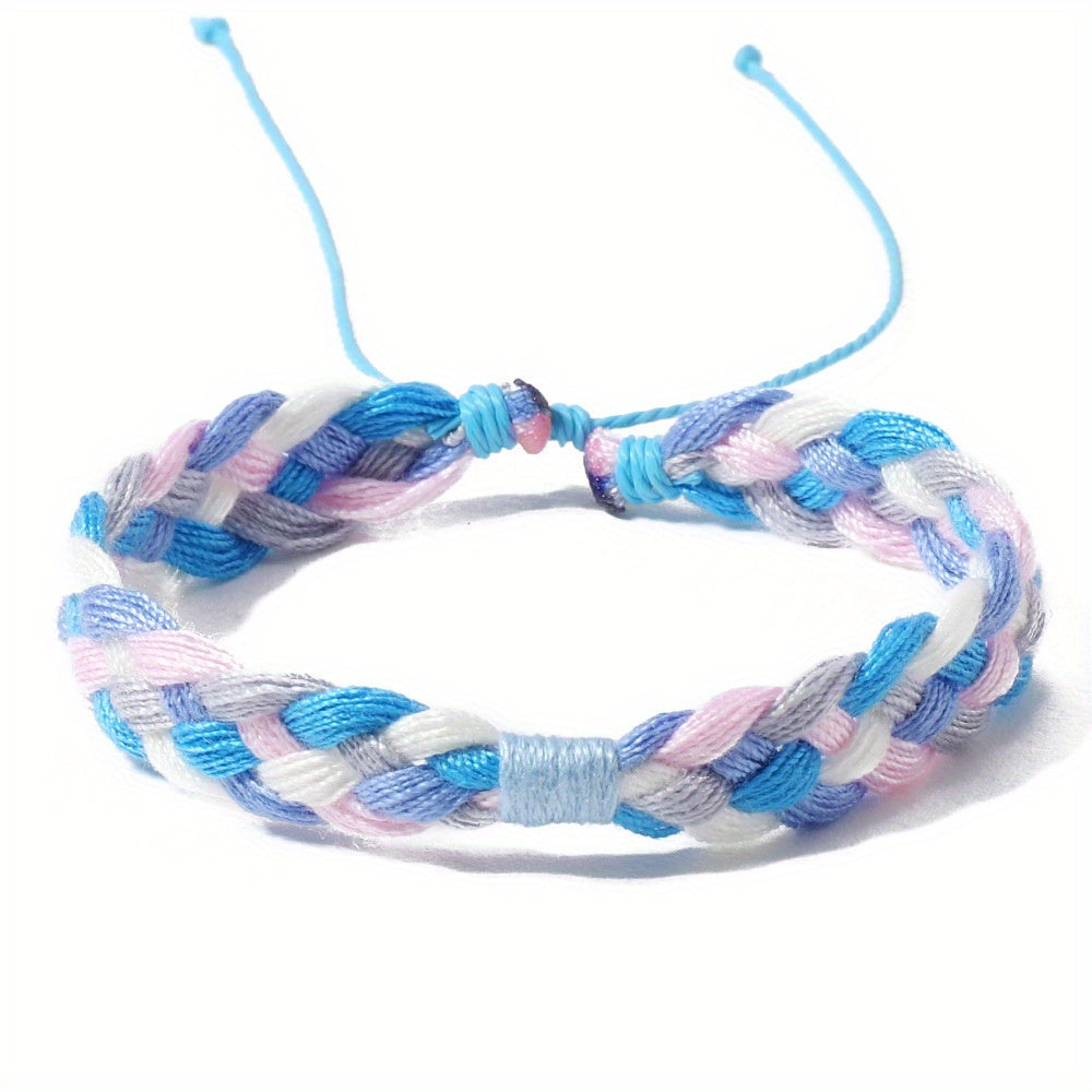 Gradient Braided Friendship Bracelet Summer Beach Ornament