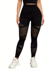 High Waist Ripped Leggings Sports Fitness Yoga Pants