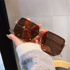 Large Square Sunglasses Retro UV400 Sun Shades For Driving Beach Travel