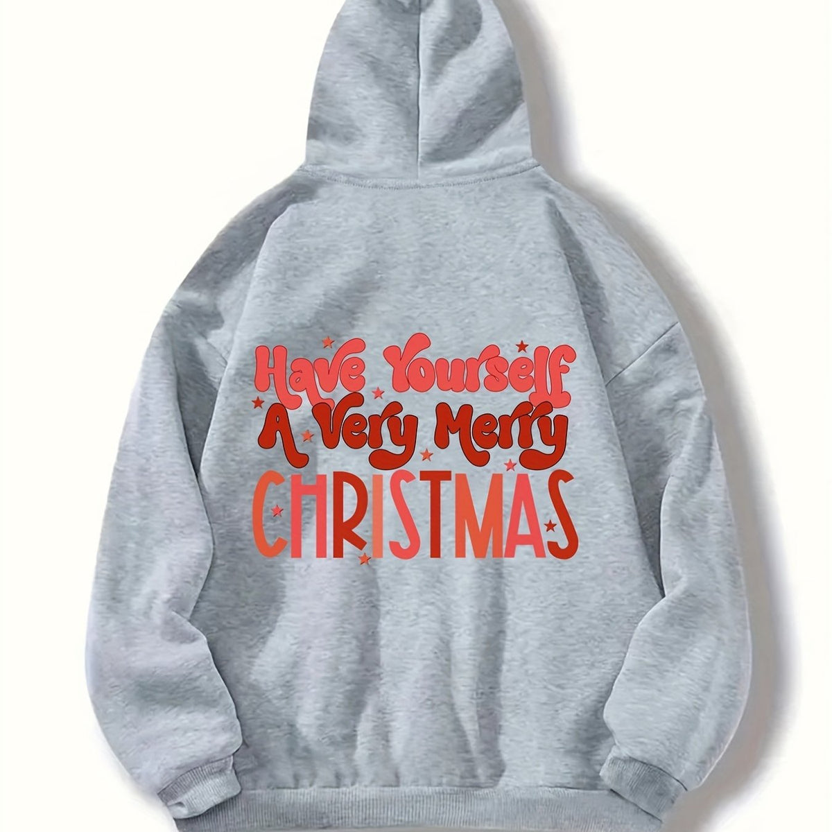 Christmas Kangaroo Pocket Hoodie Long Sleeve Sweatshirt