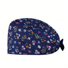 Cartoon Print Work Cap Adjustable Working Hat Cotton Surgical Caps