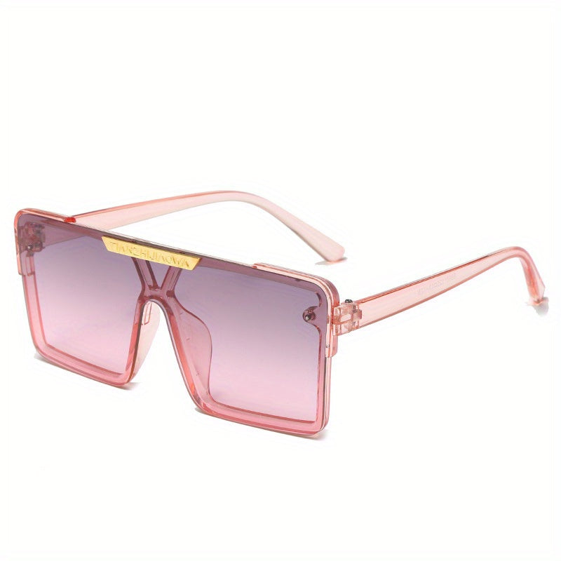 Kids Square Sunglasses Large Frame Unisex Street Photography Shades