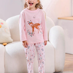 Kids Round Neck Long Sleeve Pajama Set