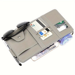 Car Visor Organizer Sun Visor Storage Pouch Sunglasses Holder Ticket Pocket