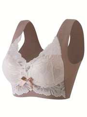Floral Lace Wireless Bra Stretchy Intimates Lingerie
