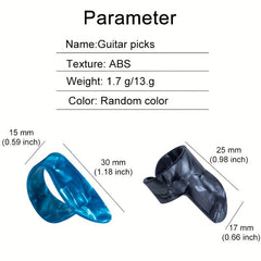 Set of 10 Durable Guitar Finger Picks for Guitar and Bass