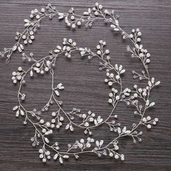 Wedding Bridal Headband Headpieces Crystals Faux Pearls Hair Vine