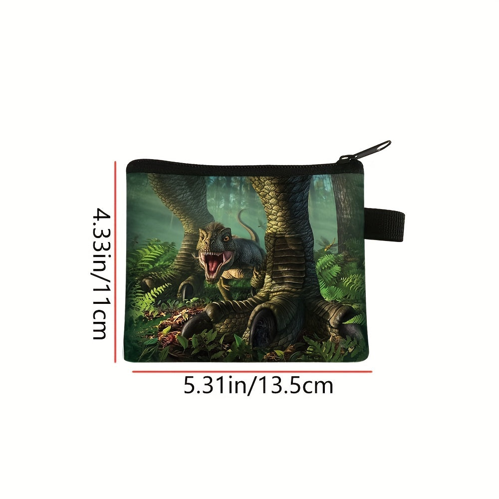 Dino Coin Purse Animal Zipper Storage Bag Kids Gift
