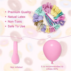 139pcs Pastel Donut Balloon Garland Arch Set Sweet One Birthday Party Decoration
