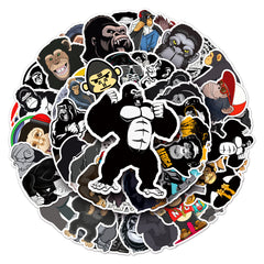 50pcs Orangutan Graffiti Stickers for Water Bottles Luggage Skateboard