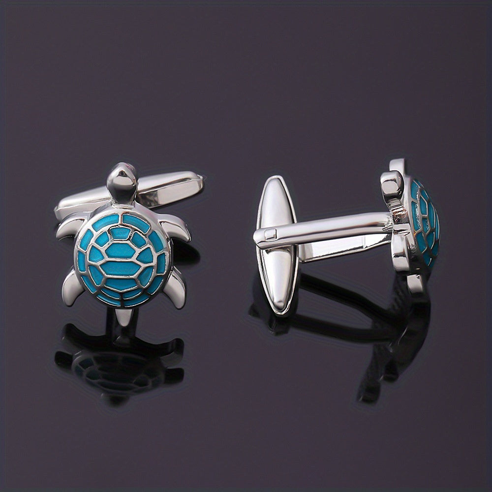 Turtle Colored Paint Cufflinks Business Shirt Cuff Nails