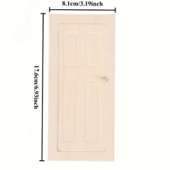 Realistic Beige Dollhouse Door with Mechanism for Scene Building