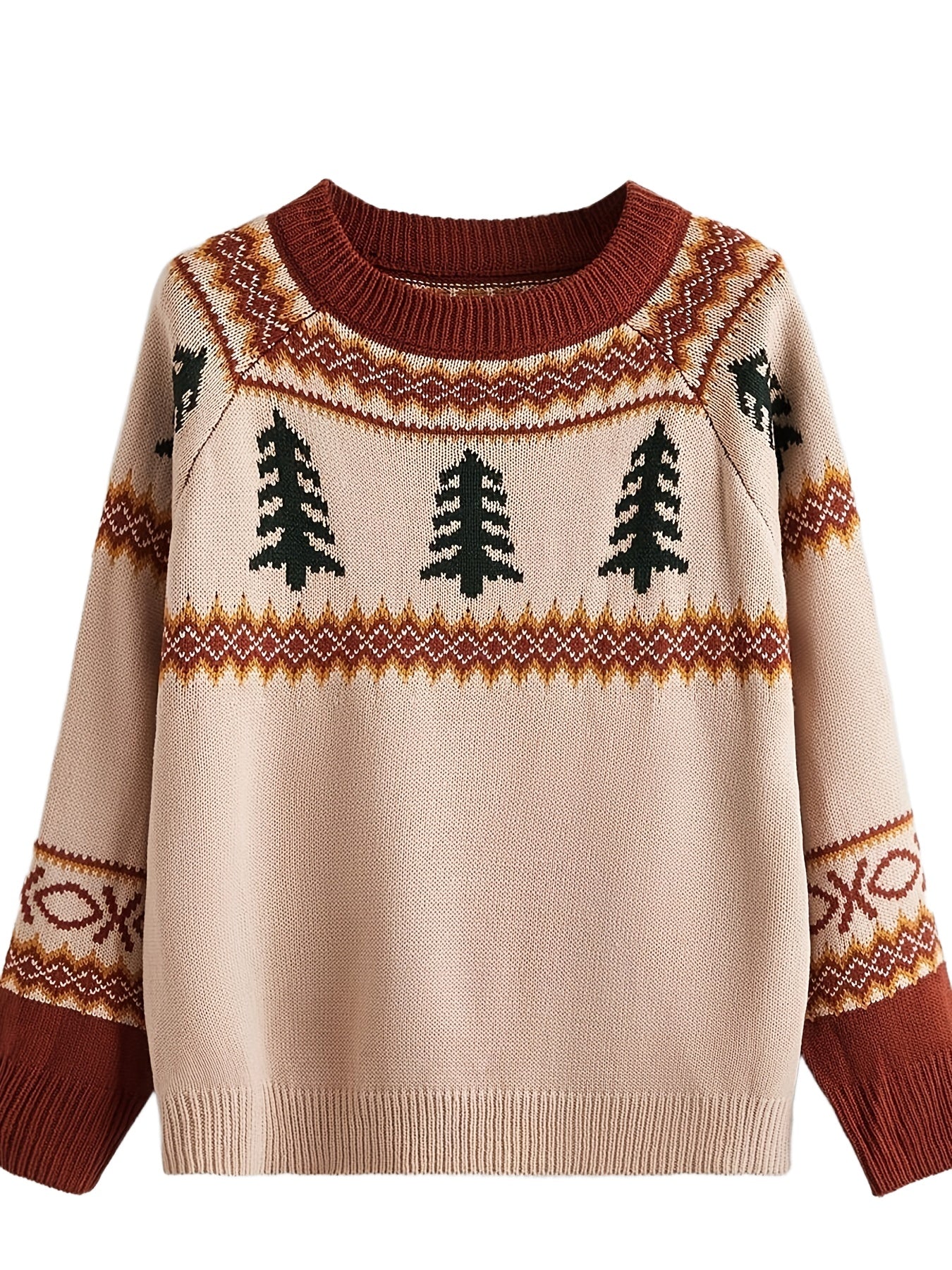  Christmas Jacquard Sweater Women's Pullover