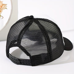 Skull Hands Print Baseball Cap Hip Hop Mesh Trucker Hats