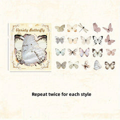 40pcs Butterfly Waterproof Stickers Scrapbooking Label Diary Cup Phone