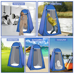 Portable Privacy Shower Tent Camping Toilet Changing Room with Window