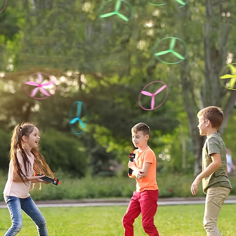 Rope Pulling Flying Disc Toy Set