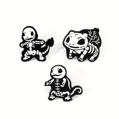 3pcs Skeleton Baby Iron On Patches Sew On Embroidered Applique Repair
