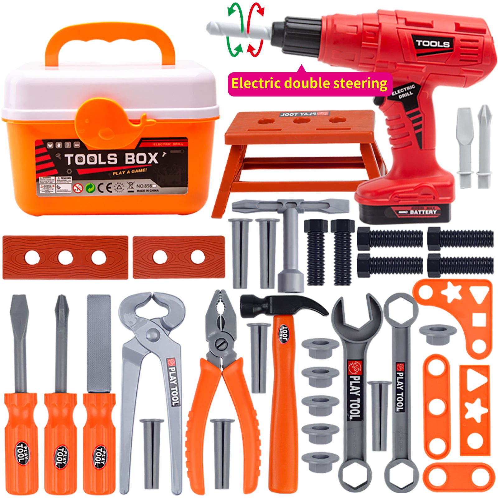 Children's Toolbox Set Toy for Baby Repair Pretend Play