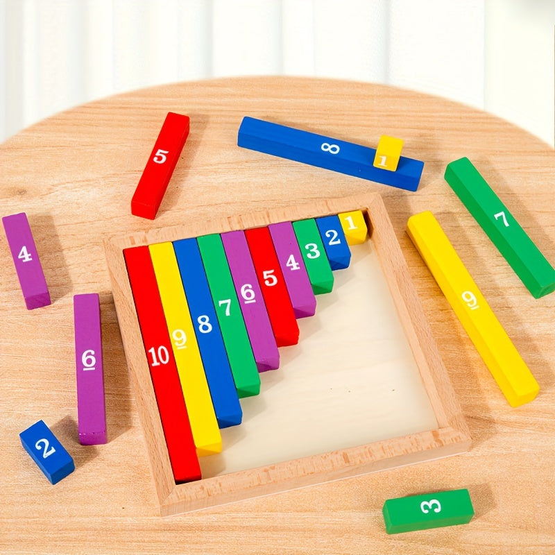 Colorful Fraction Bars Wooden Educational Toy