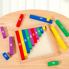 Colorful Fraction Bars Wooden Educational Toy