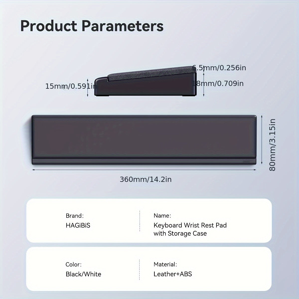 Keyboard Palm Rest Bracket with Desk Divider Box