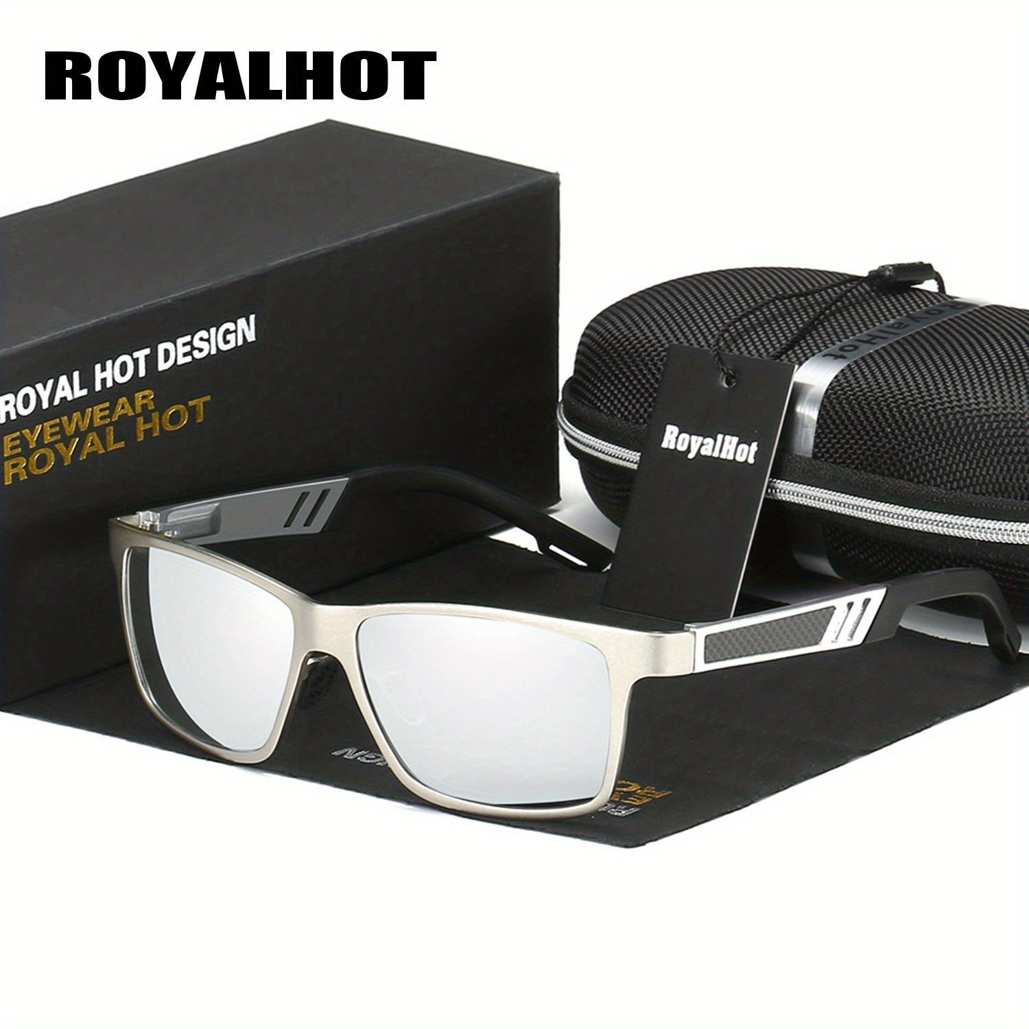 RoyalHot Men's Polarized Square Sunglasses for Driving Fishing Outdoor