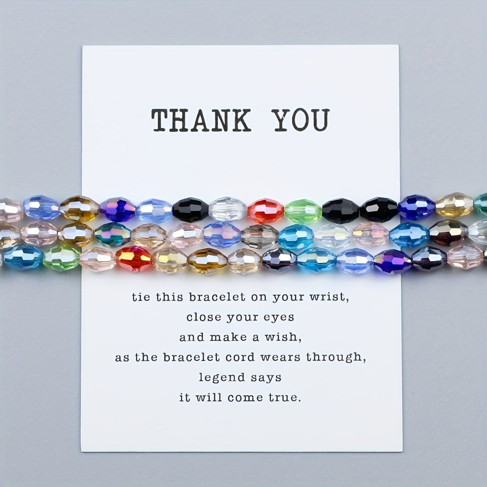 50pcs 6x8mm Colorful Glass Crystal Beads DIY Jewelry Accessories