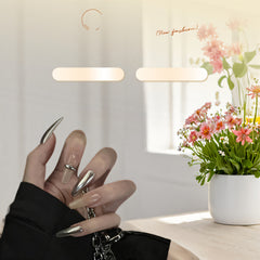 24pcs Silvery & Milky Gentle Style Nail Art Sheets False Nail Stickers