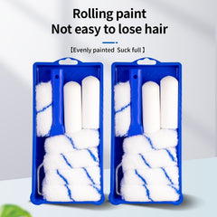 12pcs Paint Roller Set 4-inch Roller Tray with Foam and Polyester Covers