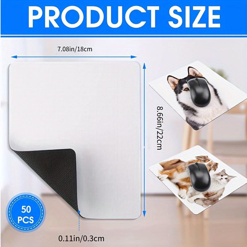 Blank Mouse Pad DIY Print Mouse Pad 10/30/50pcs