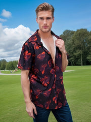 Men's Casual Hawaiian Shirt Short Sleeve Regular Fit Beach Vacation Top