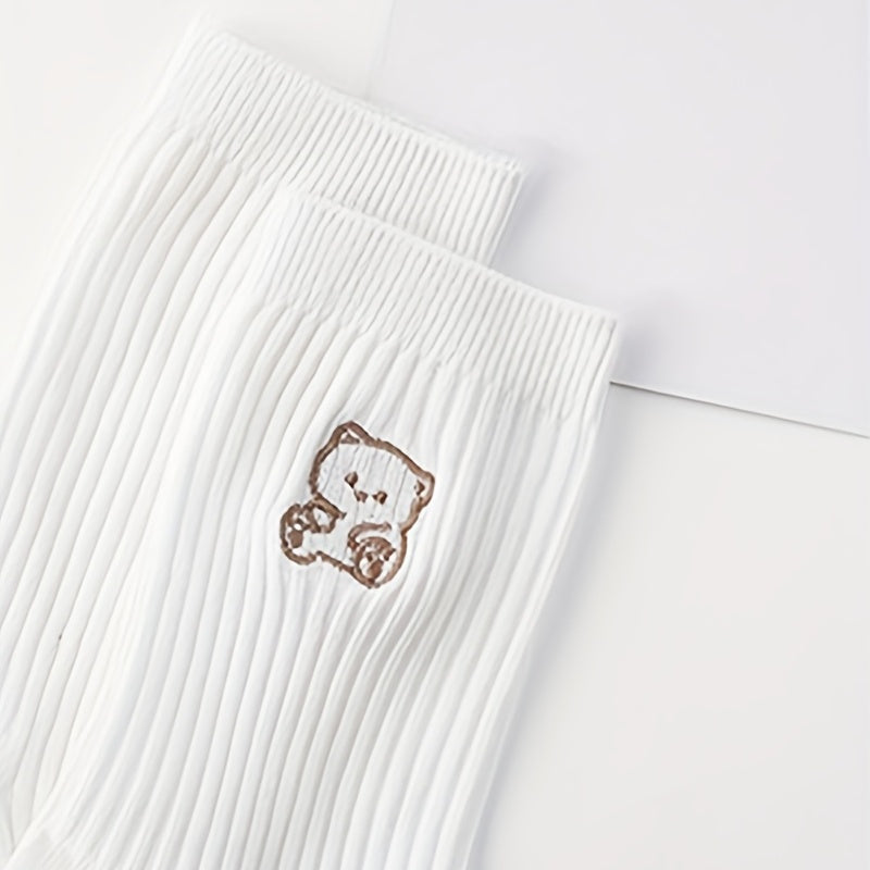 8 Pairs Cartoon Animal Print Comfy Socks Women's Stockings