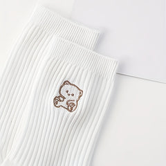 8 Pairs Cartoon Animal Print Comfy Socks Women's Stockings