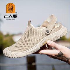 Men's Breathable Mesh Sandals Durable Non Slip Casual Shoes - Outdoor