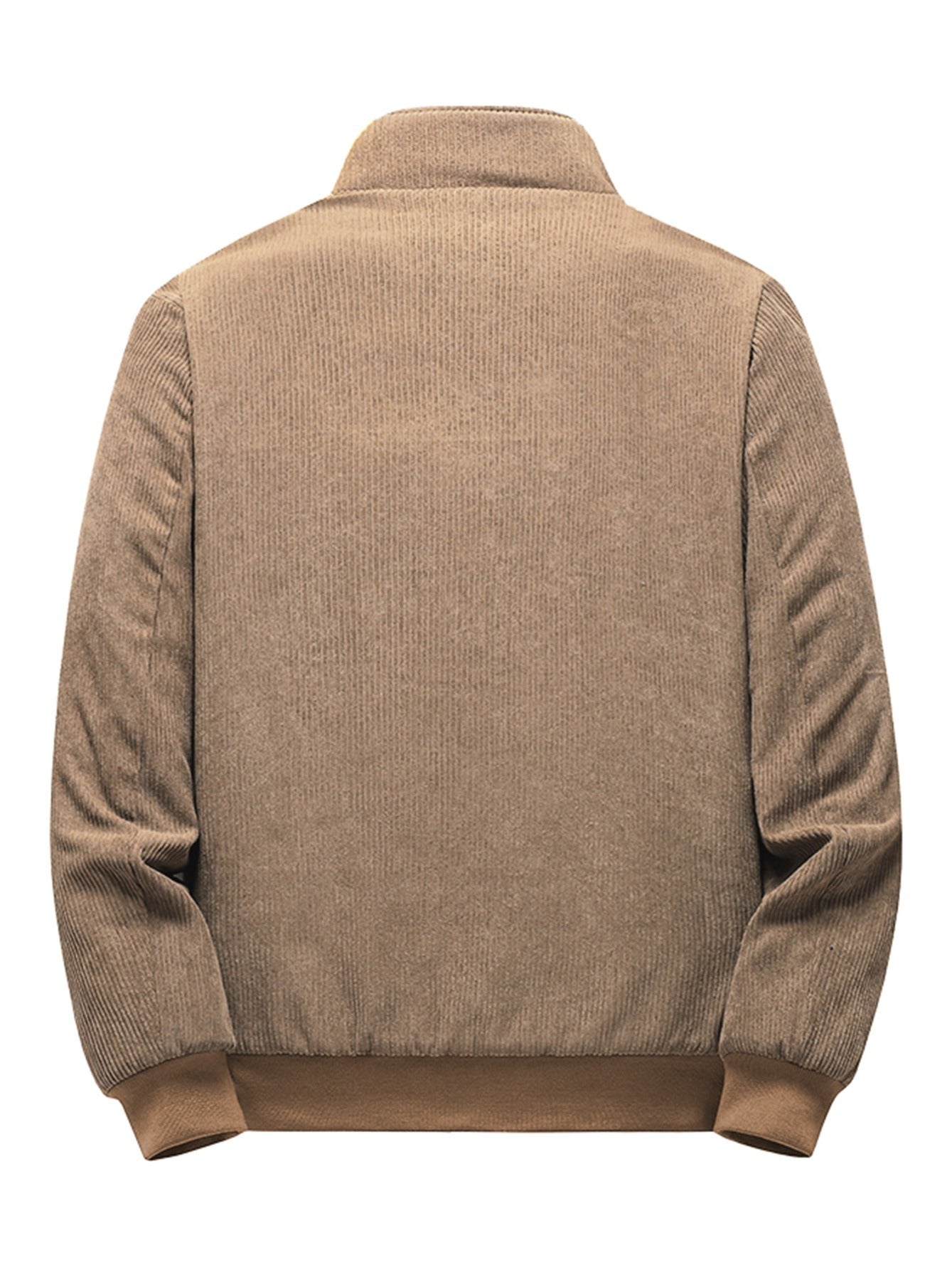 Men's Casual Lightweight Fleece Corduroy Lapel Jacket