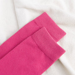 5 Pairs Crew Socks Cotton Solid Women's Stockings