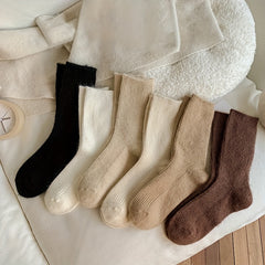 3 Pairs Soft Mid Tube Socks Women's Stockings