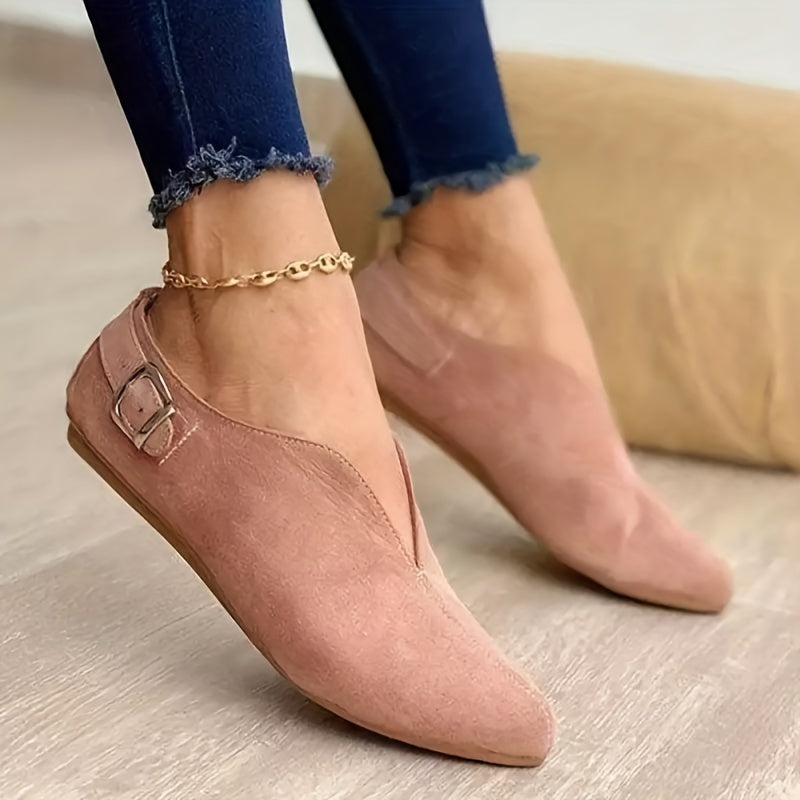 Casual Slip On Loafers with Buckle Detail Outdoor Walking Shoes