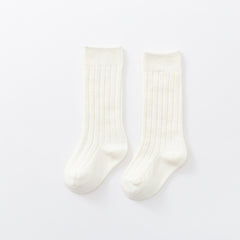 Kids Candy Color Knitted Cotton Stockings for Spring