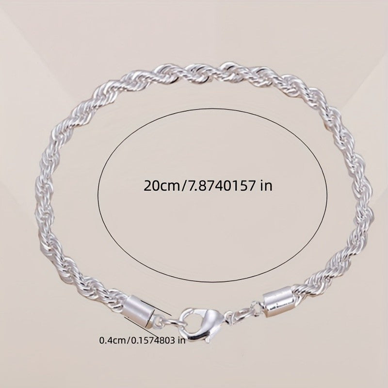 Silver Twist Bracelet