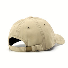 Three Stripe Embroidery Baseball Cap Solid Cotton Sun Hat Casual Dad Hats