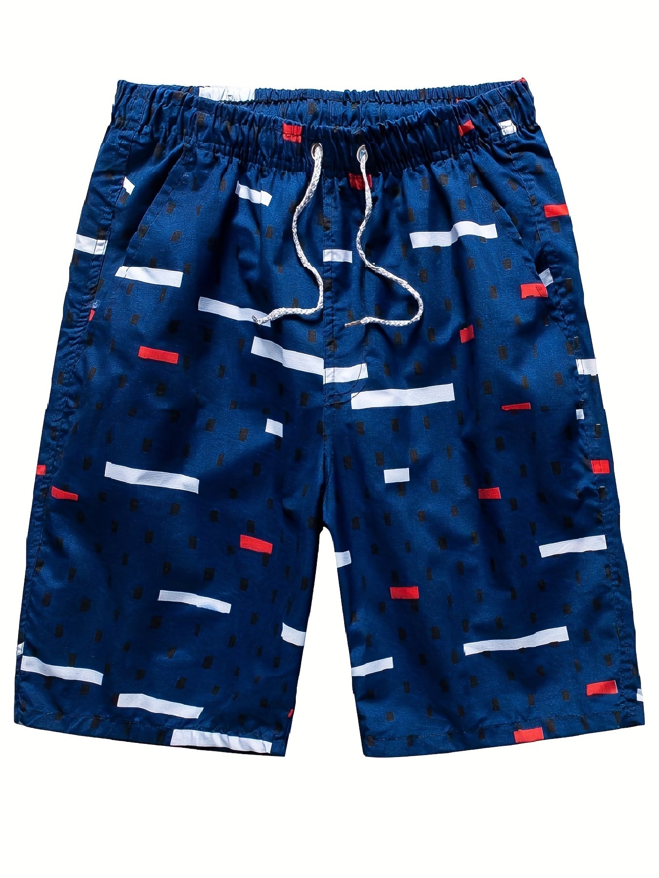 Floral & Geometric Patterns Beach Shorts Men's Drawstring Shorts
