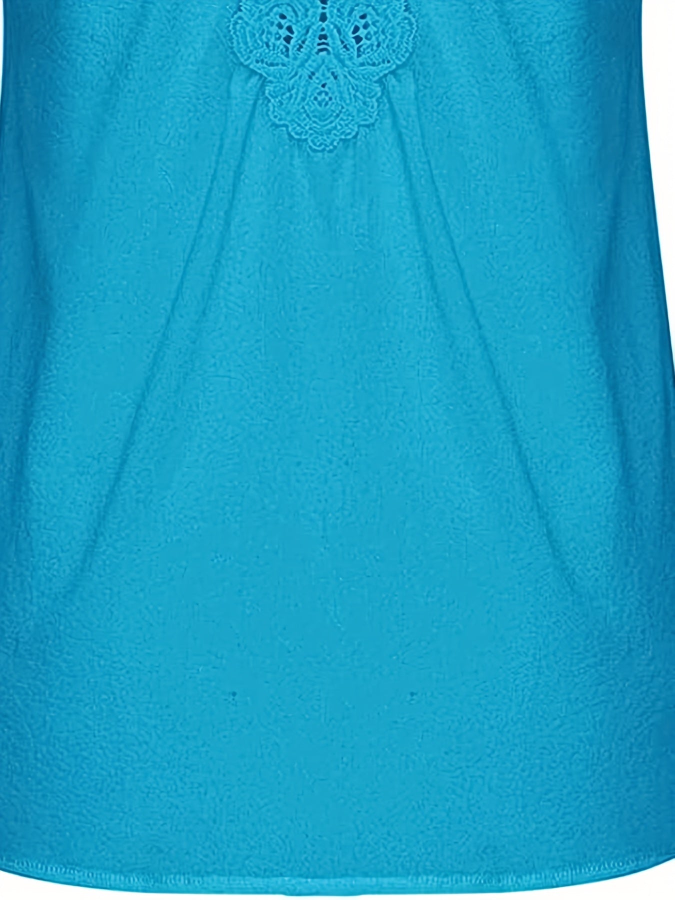 Casual Lace Round Neck Tank Top