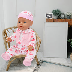 4pcs Flamingo Girl Doll Clothes for 17-18 inch Reborn Dolls
